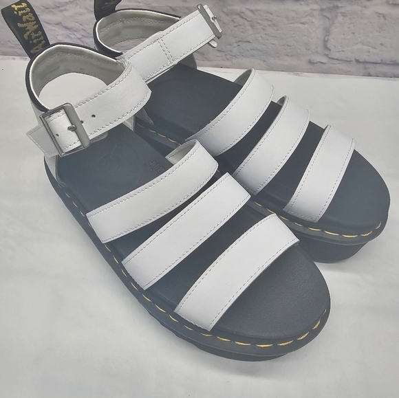 Dr Martens Blaire Quad Women's Size 9 Sandals White Hydro Leather - Picture 8 of 10